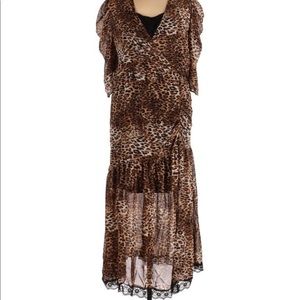 NY Collection Leopard Print Maxi Dress Size 2X